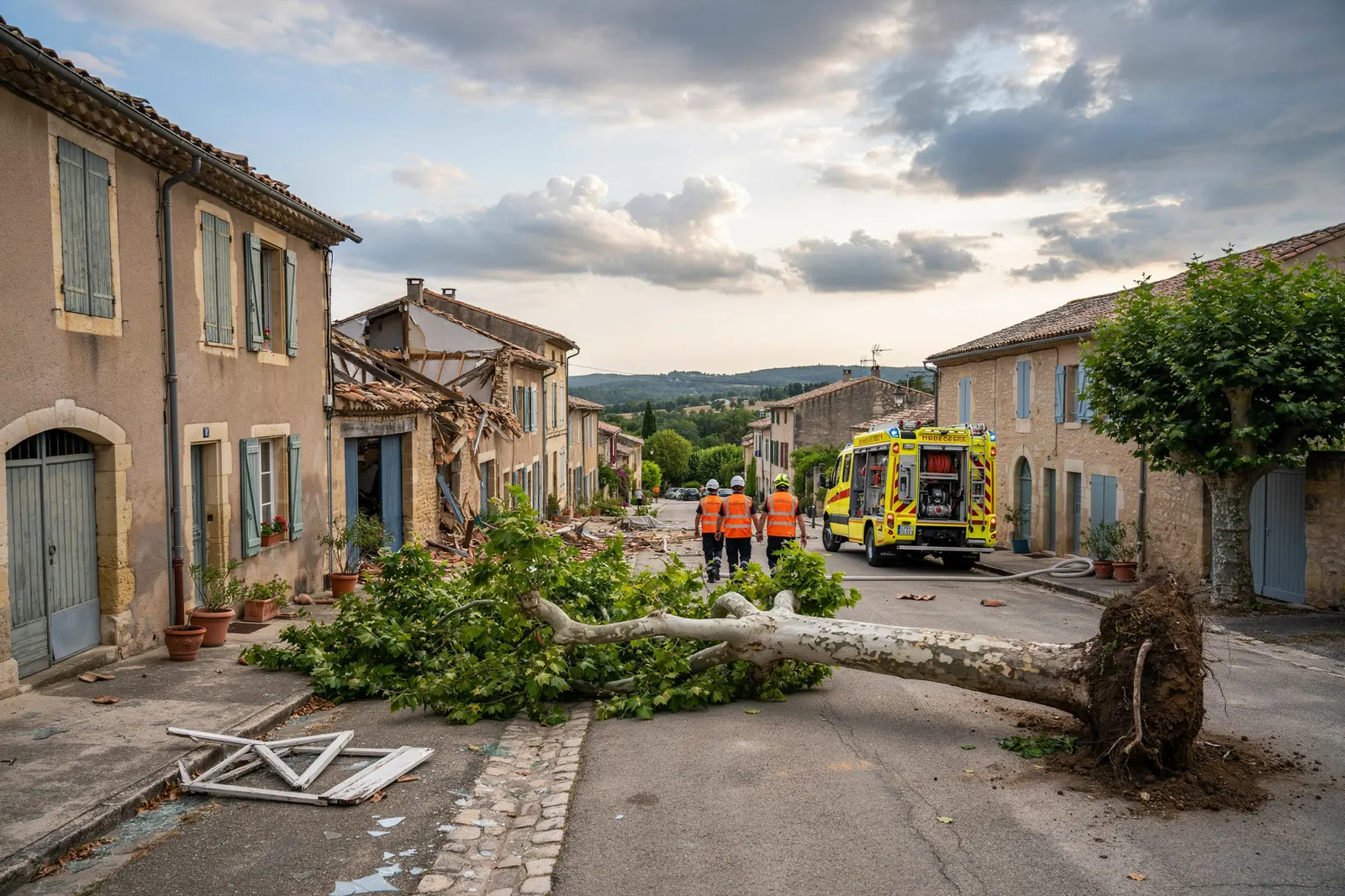 Image de Tornade à Pomas (Aude) le 24 août 2026 : la formule « moitié du village détruite » face aux bilans officiels